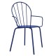 Bolero Adeline Armstoelen Donkerblauw – Stalen Stoelen (Set van 4)