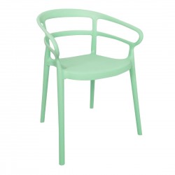 Bolero Mateo caféstoelen mintgroen (2 stuks) - stapelbare kunststof stoelen