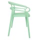 Bolero Mateo caféstoelen mintgroen (2 stuks) - stapelbare kunststof stoelen