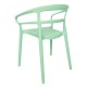 Bolero Mateo caféstoelen mintgroen (2 stuks) - stapelbare kunststof stoelen