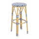 Bolero Parijse Stijl PE Rattan Barkrukken Blauw - Set van 2