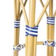 Bolero Parijse Stijl PE Rattan Barkrukken Blauw - Set van 2