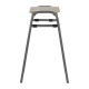 Bolero Cantina compacte barkrukken met mangohouten zitting Gunmetal - set van 4