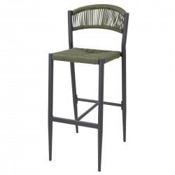 Bolero Eden Barkrukken Groen – Gevlochten PE Rattan (2 stuks)