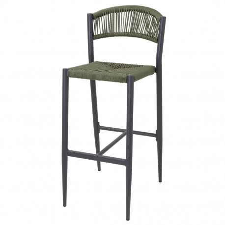 Bolero Eden Barkrukken Groen – Gevlochten PE Rattan (2 stuks)