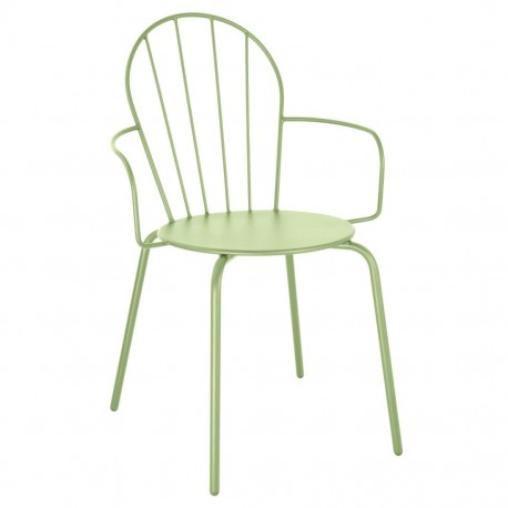 Bolero Adeline Armstoel Lichtgroen – Set van 4 Stalen Stoelen
