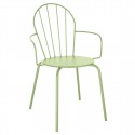 Bolero Adeline Armstoel Lichtgroen – Set van 4 Stalen Stoelen
