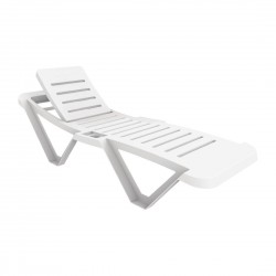 Resol Witte Ligstoelen Polypropyleen – Set van 4 Stuks