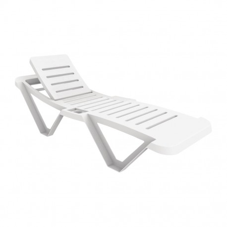 Resol Witte Ligstoelen Polypropyleen – Set van 4 Stuks