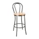 Bolero Clarisse hoge barkruk metallic grijs – rubberwood, 1 stuks