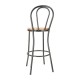 Bolero Clarisse hoge barkruk metallic grijs – rubberwood, 1 stuks