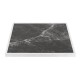 Bolero vierkant tafelblad gehard glas 700mm - donker granieteffect met witte rand, buiten & binnen