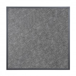 Bolero Tafelblad Gehard Glas Zwart Geborsteld - Vierkant 700mm met Grijze Rand