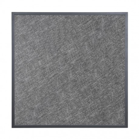 Bolero Tafelblad Gehard Glas Zwart Geborsteld - Vierkant 700mm met Grijze Rand
