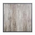 Bolero Tafelblad Gehard Glas met Houtnerfeffect - Grijze Rand 700mm