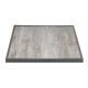 Bolero Tafelblad Gehard Glas met Houtnerfeffect - Grijze Rand 700mm