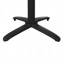 Bolero aluminium flip-top tafelvoet zwart 72x48cm