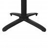Bolero aluminium flip-top tafelvoet zwart 72x48cm