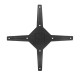 Bolero aluminium flip-top tafelvoet zwart 72x48cm