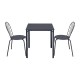 Bolero Adeline stalen vierkante tafel 700mm leisteen blauw