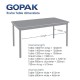 Gopak Enviro rechthoekige eettafel berkeneffect 140cm – indoor gebruik