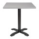 Bolero Aluminium Tafelblad Vierkant Lichtgrijs 700mm
