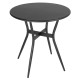 Bolero Santiago Buiten Tafel Zwart 690mm - Gepoedercoat Staal