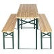 Bolero Duitse bierbank en tafelset 1770x500mm – hout/bruin, 177x50x75cm