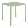 Bolero Adeline stalen vierkante tafel 700mm lichtgroen