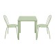 Bolero Adeline stalen vierkante tafel 700mm lichtgroen