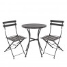 Bolero stalen tuinset zwart – tafel met twee stoelen