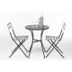 Bolero stalen tuinset zwart – tafel met twee stoelen