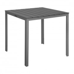 Bolero Valletta Grijze Lattentafel 780mm - Weerbestendige Tuintafel voor Binnen en Buiten