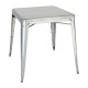 Bolero Bistro gegalvaniseerd stalen tafel vierkant 668mm - zilver