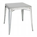 Bolero Bistro gegalvaniseerd stalen tafel vierkant 668mm - zilver