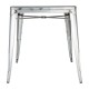 Bolero Bistro gegalvaniseerd stalen tafel vierkant 668mm - zilver