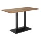 Bolero eettafel voor binnen licht hout 1200mm - melamine tafelblad bruin