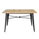Bolero aluminium outdoor tafel 120x76x76cm licht houtdessin