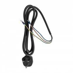 Buffalo stroomkabel zwart rubber – reserveonderdeel voor JA372