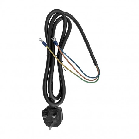 Buffalo stroomkabel zwart rubber – reserveonderdeel voor JA372