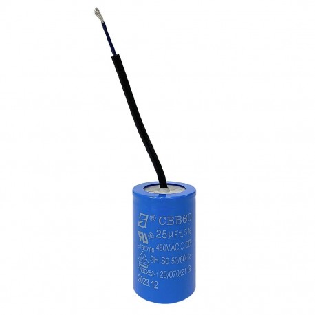 Buffalo condensator aluminium blauw - origineel Buffalo reserveonderdeel voor CH133, CH423 & DM070