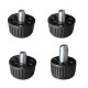 Polar complete stelvoeten (4 stuks) – kunststof reserveonderdeel voor CC066 en CC067