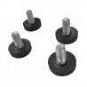 Polar U-serie tafelmodel ijsmachine stelvoeten (4 stuks) – kunststof reserveonderdeel