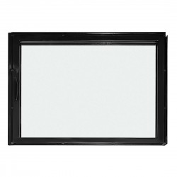 Polar complete deurassemblage met gehard glas - zwart