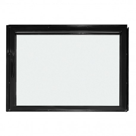Polar complete deurassemblage met gehard glas - zwart