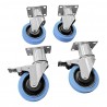 Polar complete zwenkwielen (set van 4) – ABS – Zilver