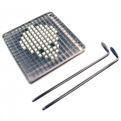 Mes en pusher 6x6mm Julienne met 2 geleiders voor D463 – Louis Tellier reserveonderdeel