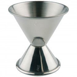 RVS barmaatje APS – dubbelzijdig 2cl en 4cl – Zilver