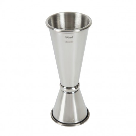 Beaumont cocktail barmaatje 25/50ml RVS Zilver