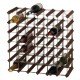 Wijnrek donker hout voor 42 flessen - Traditional Wine Racks
